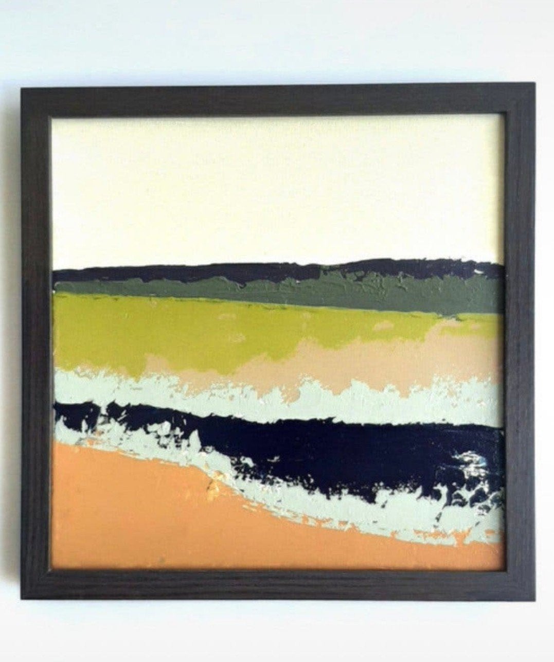 Abstract Handbeschilderd Schilderij 20x20 cm, Ophalen of Verzenden