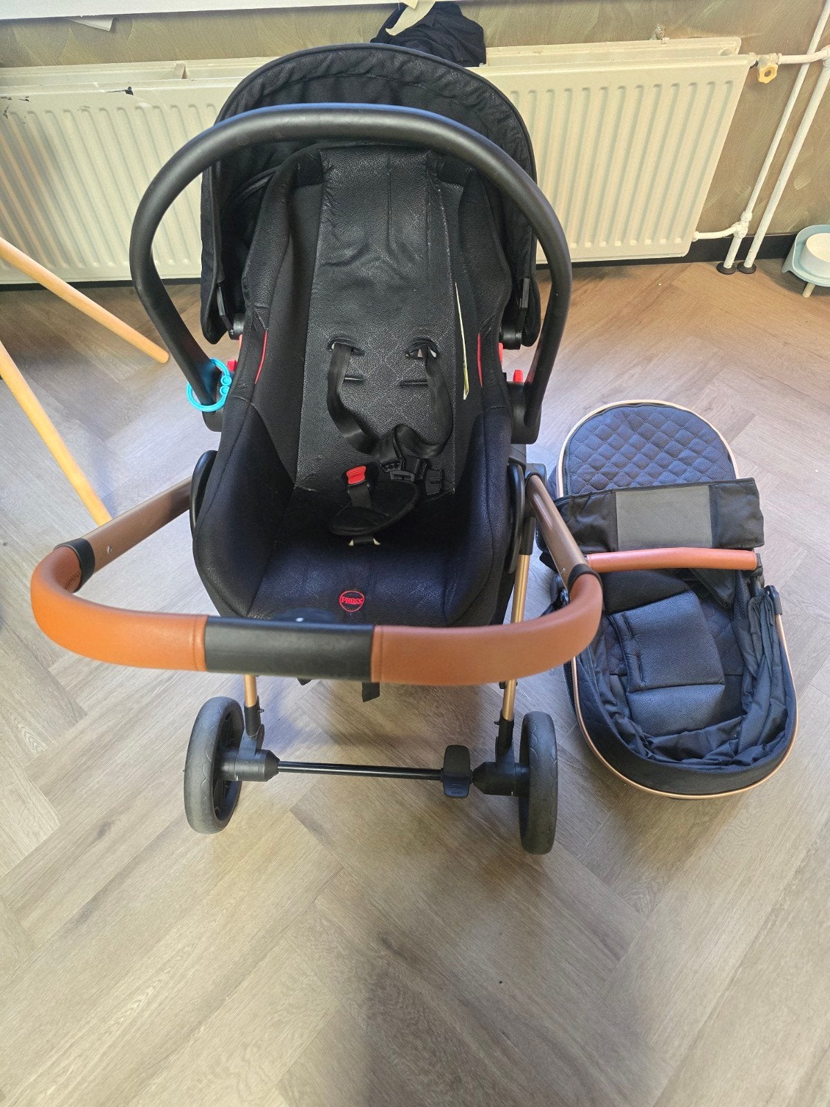 inklapbare kinderwagen met reiswieg, Gebruikt, Ophalen of Verzenden, Met reiswieg, Kinderwagen