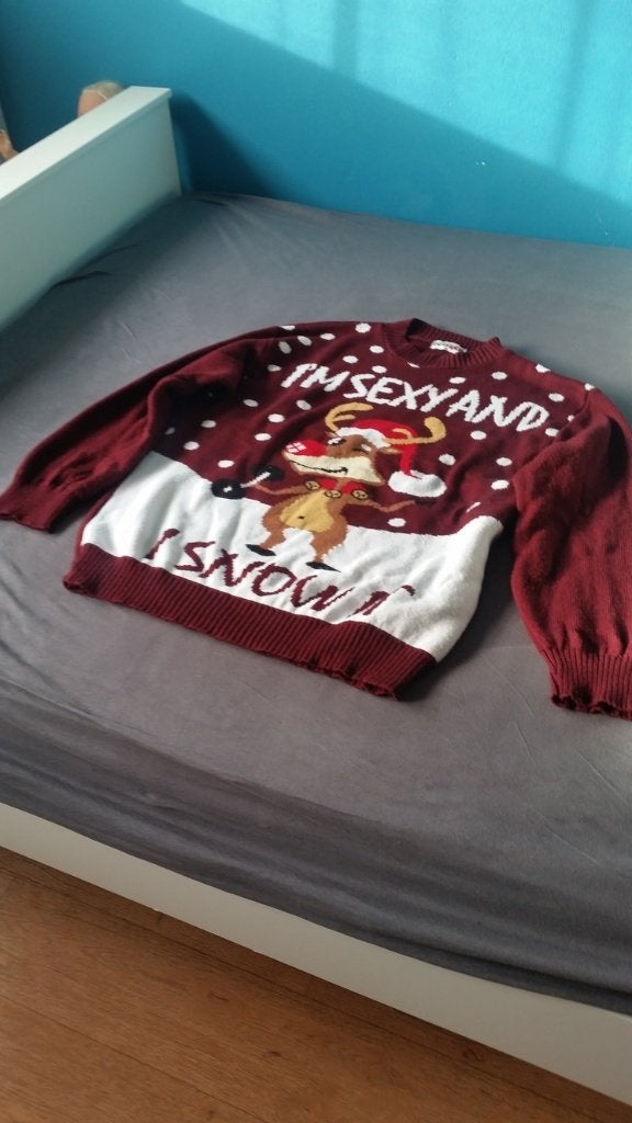 Kersttrui met tekst bijna nieuw, Meerkleurig, Maat 46/48 (XL) of groter, Ophalen of Verzenden, Onbekend