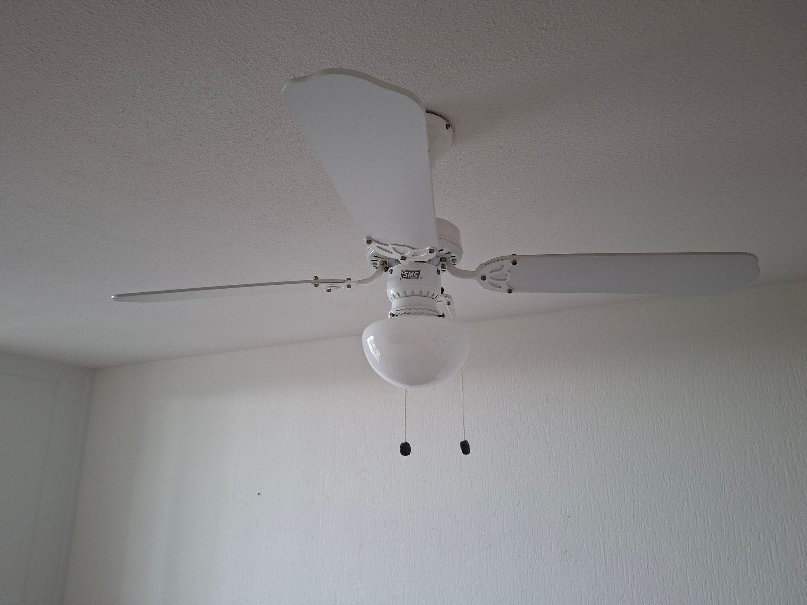 Witte Plafondventilator met Verlichting - SMC, Witgoed en Apparatuur, Ventilatoren, Gebruikt, Plafondventilator, Ophalen