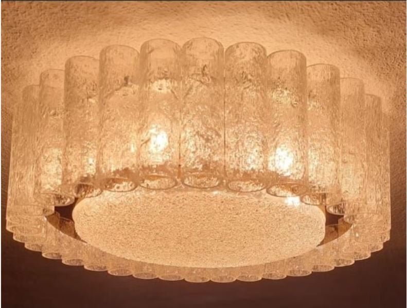 vintage plafonniere Doria designer mid-century, Ophalen, E27 (groot), Zo goed als nieuw, 45 cm