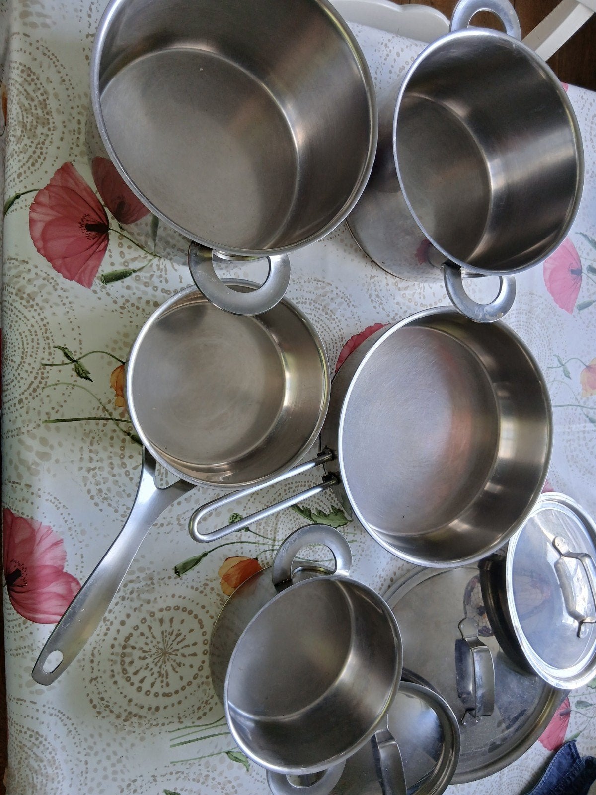 Pannenset hackman, Huis en Inrichting, Keuken | Potten en Pannen, Ophalen of Verzenden, Rvs, Pannenset