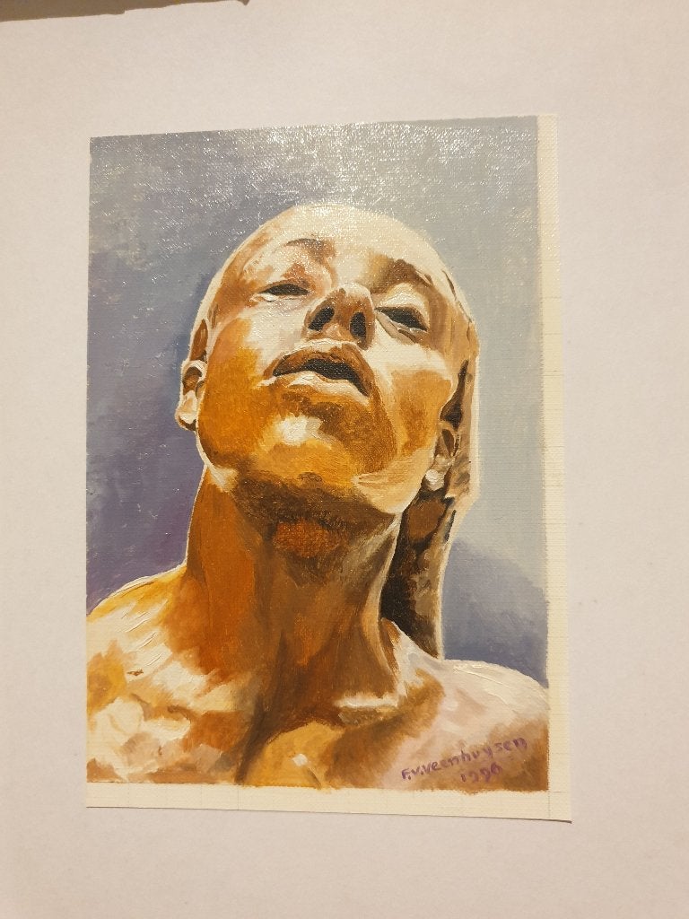 0193 f.v.veenhuysen 1996 - after shower 13x18.5Cm, Verzenden