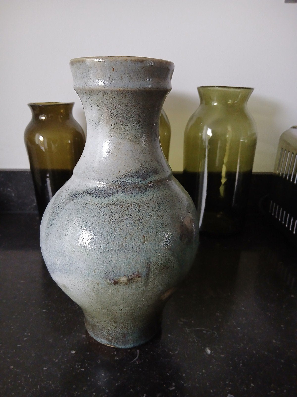 prachtige vintage hand gemaakte  en fraai geglazuurde vaas, Verzenden, Nieuw, Handgemaakt, Natuurlijk materiaal