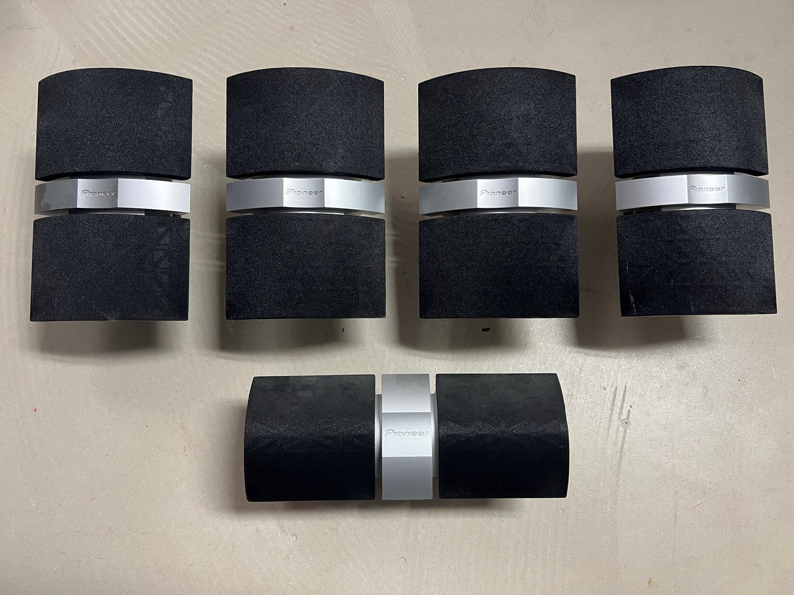 Pioneer S-SP50-K Surround Speakers (5 stuks), Ophalen, Gebruikt, 60 tot 120 watt, Complete surroundset