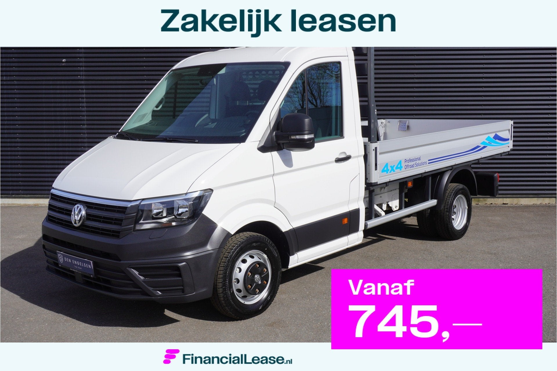 Volkswagen Crafter 180pk Dubbellucht 4x4 Oberaigner 4Motion, Gebruikt, 4 cilinders, Wit, Bedrijf