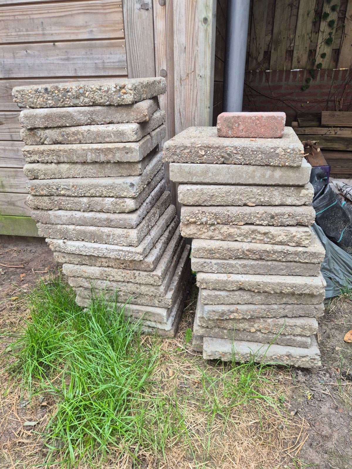 Gebruikte terrastegels, Tuin en Terras, Ophalen, Gebruikt, 10 m² of meer, Beton