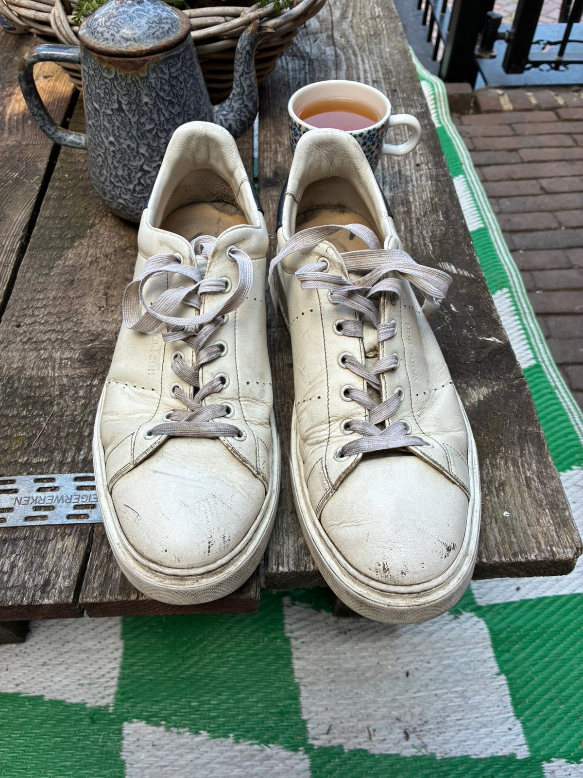 Supermooie Woolrich witte herenschoenen.Mt.45, Ophalen of Verzenden, Zo goed als nieuw, Jongen of Meisje