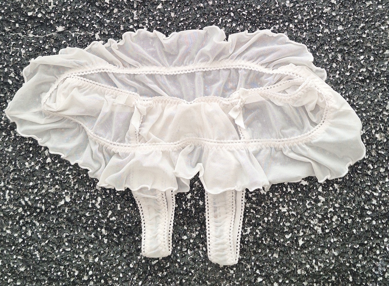 Sexy zachtroze 'open kruis' slip maat 42-44  (L-XL), Verzenden, Roze, Slip