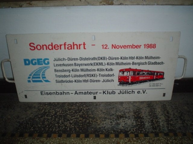 reclamebord trein, Ophalen of Verzenden, Gebruikt, Reclamebord