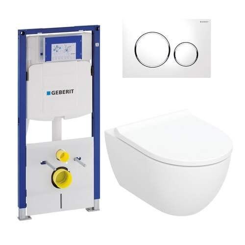 Geberit Pack+ set met Acanto Turboflush wandcloset en UP320, Verzenden, Nieuw, Toilet
