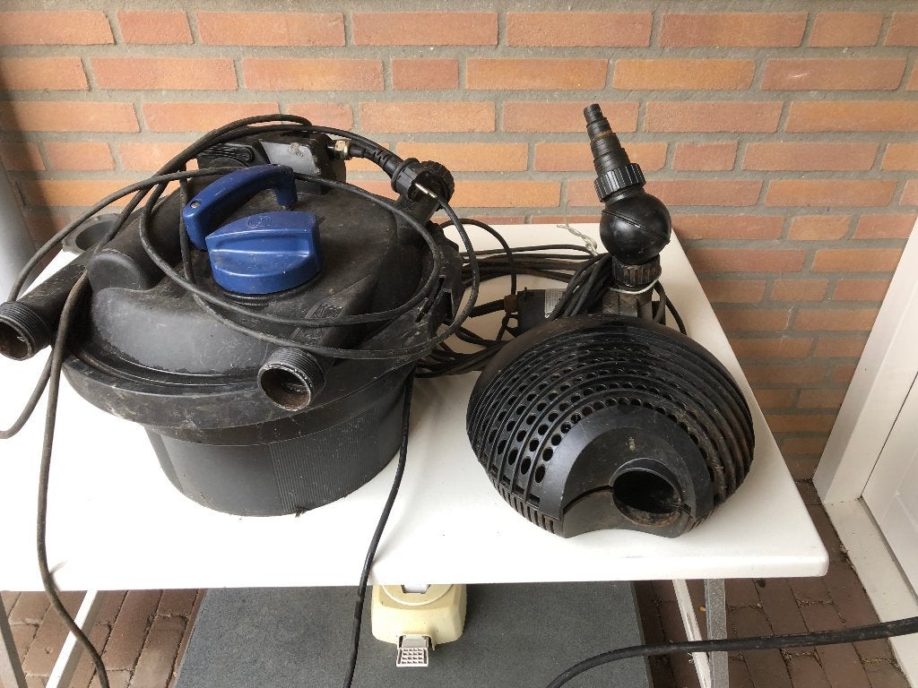 vijverpomp met filter, Ophalen, Gebruikt, Vijverpomp