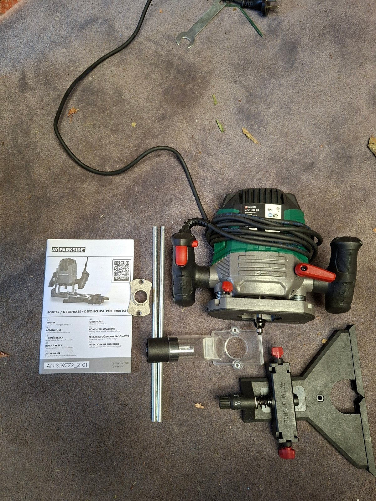 Parkside Bovenfrees POF 1200 D3 - nooit gebruikt, Ophalen, Bovenfrees, Elektrisch, Parkside