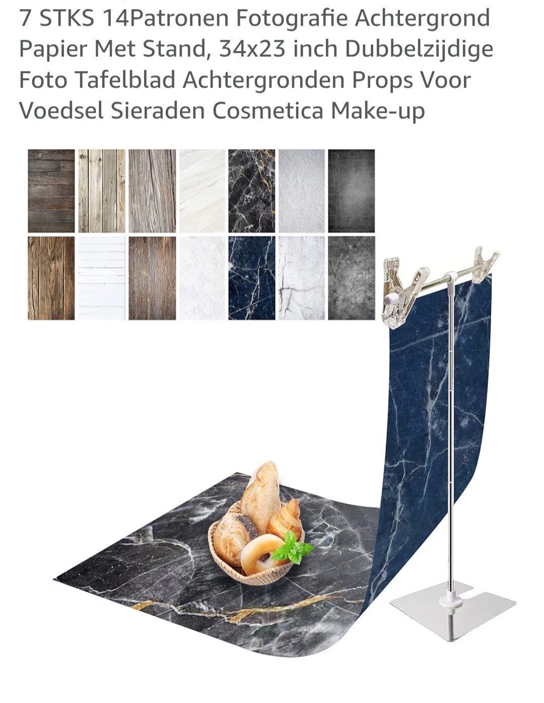 Fotografie Achtergrond Papier met Stand - Dubbelzijdig, Ophalen of Verzenden