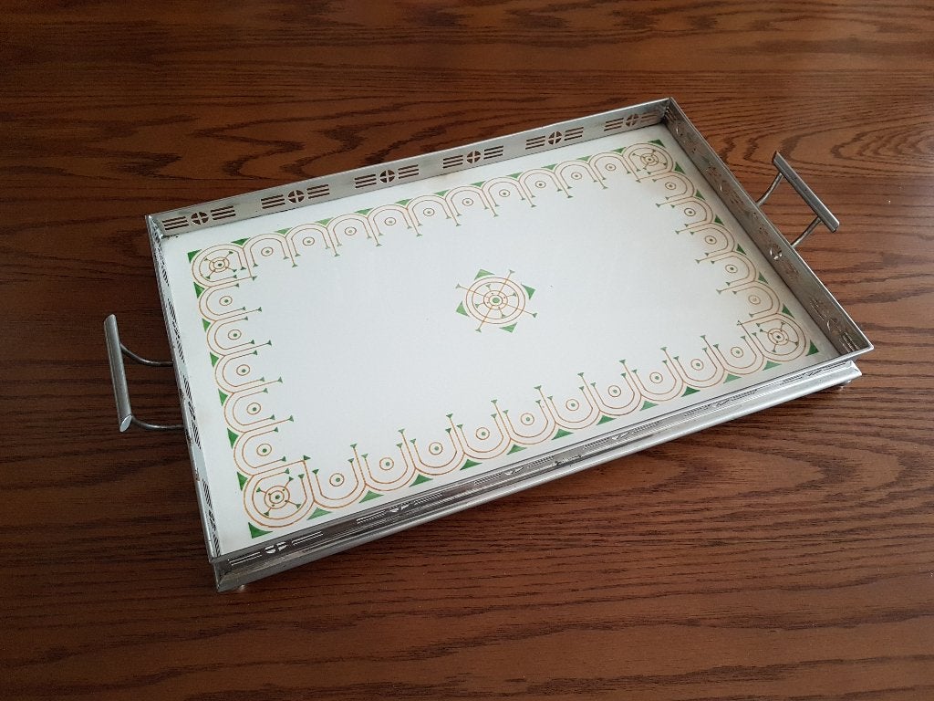 DIENBLAD op bolpootjes - ART DECO, Ophalen of Verzenden