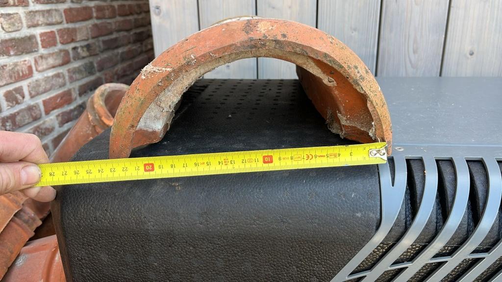 Nokvorst oranje, Doe-het-zelf en Verbouw, Dakpannen en Dakbedekking, Ophalen, Gebruikt, Steen of Klei, Minder dan 5 m²