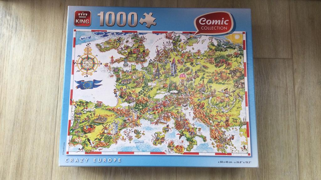 Puzzel King comic collection 1000 stukjes crazy europe, Ophalen of Verzenden, Zo goed als nieuw
