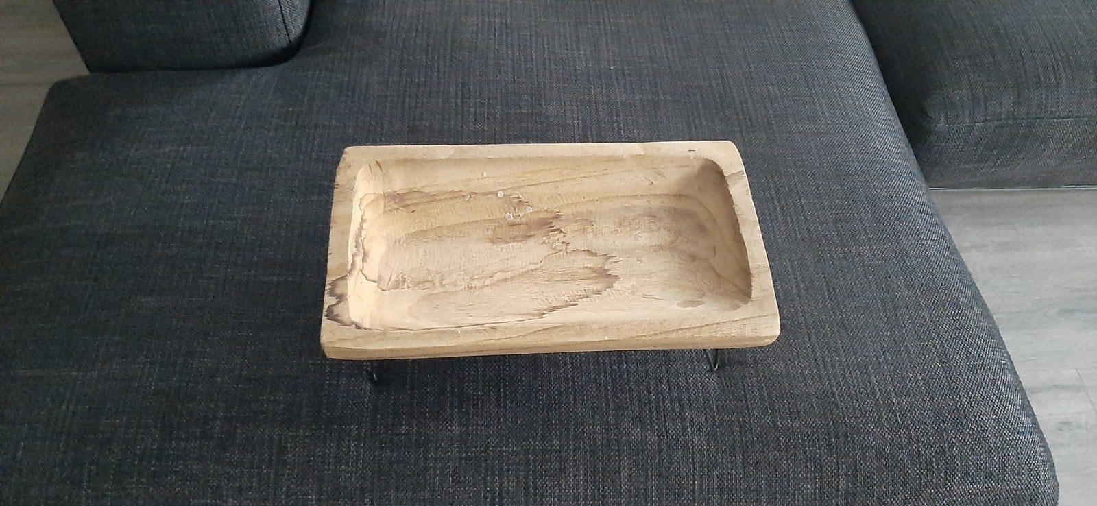 Houten decoratief plateau, Ophalen, Rond, Hout