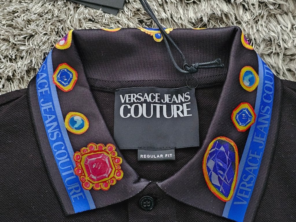 Versace Jeans Couture Zomerpolo Zwart maat M, Zwart, Nieuw, Versace Jeans Couture, Verzenden