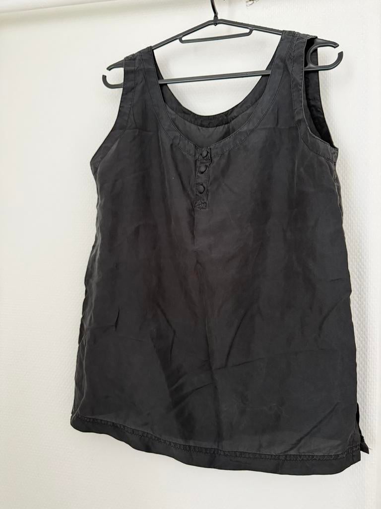 Dames top mouwloos hemd zomers zwart maat L, Zwart, Maat 42/44 (L), Ophalen of Verzenden, Zonder mouw