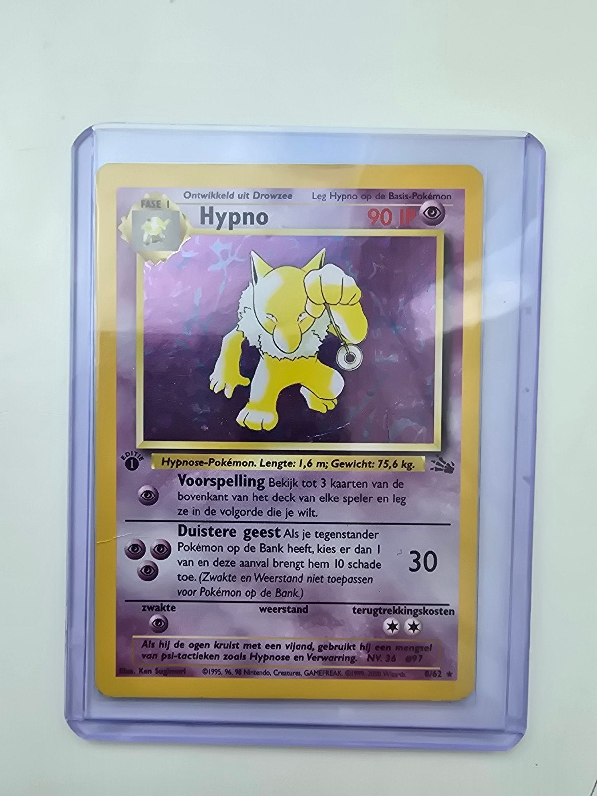 Hypno Pokémon kaart (Base Set 8/102) - Vintage, Ophalen of Verzenden