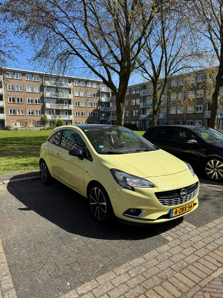 Opel Corsa 1.0T 66KW/90PK 3D 2014 Groen, Auto's, Voorwielaandrijving, 1063 kg, Overige kleuren, Origineel Nederlands