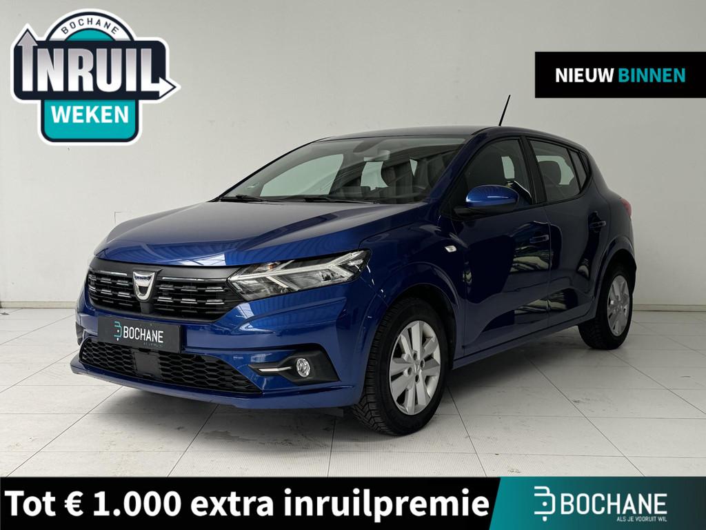 Dacia Sandero 1.0 TCe 100 ECO-G Expression | Airco | Apple C, Auto's, Dacia, Voorwielaandrijving, Met garantie (alle), Blauw, Origineel Nederlands