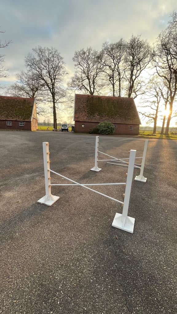 Handgemaakte cavaletti / springhindernissen – set van 2, Dieren en Toebehoren, Ophalen of Verzenden, Zo goed als nieuw, Overige soorten
