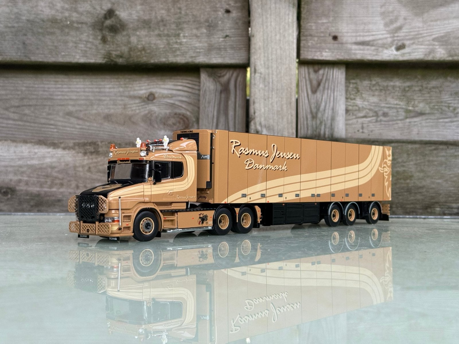 Tekno Rasmus Jensen Scania 4-Serie Torpedo Reefer, Ophalen of Verzenden, Zo goed als nieuw, Bus of Vrachtwagen, Tekno