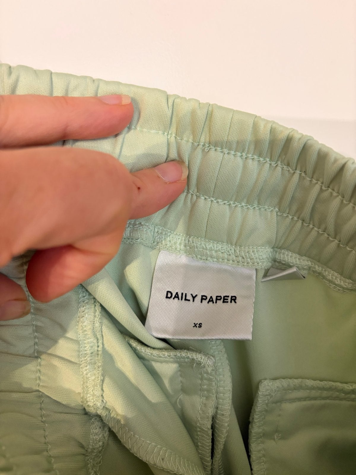 Daily Paper Joggingbroek XS - Mintgroen met ritszakken, Ophalen of Verzenden, Maat 34 (XS) of kleiner, Groen