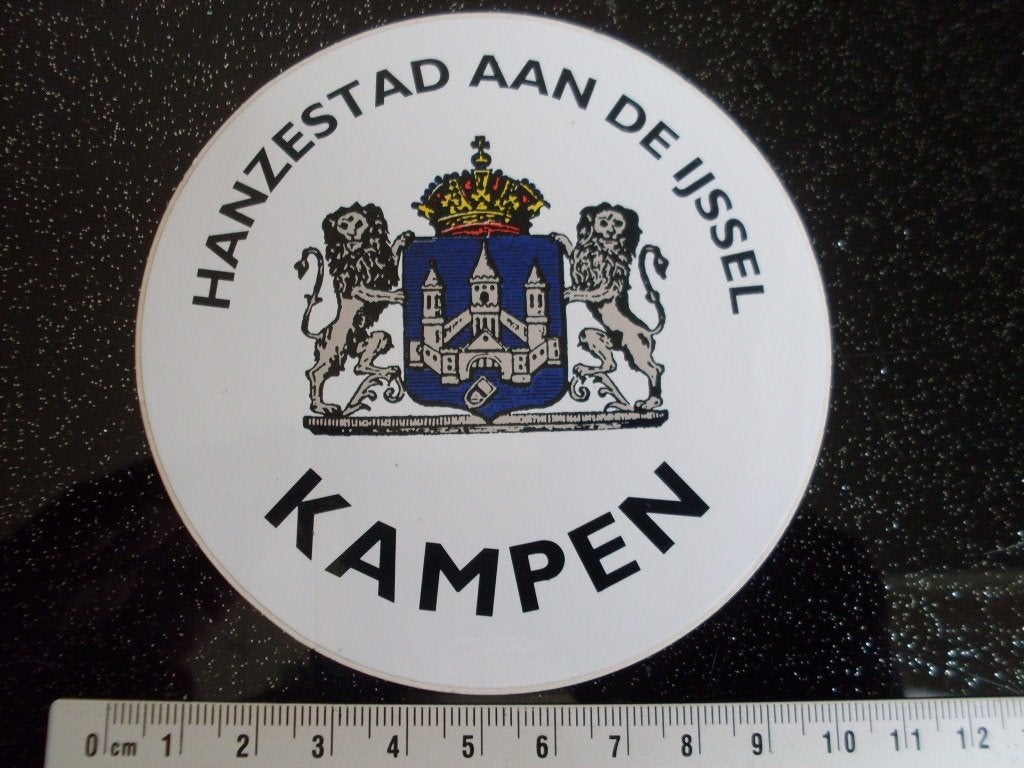 sticker gemeente plaats kampen hanzestad aan de ijssel, Verzenden, Zo goed als nieuw, Overige typen