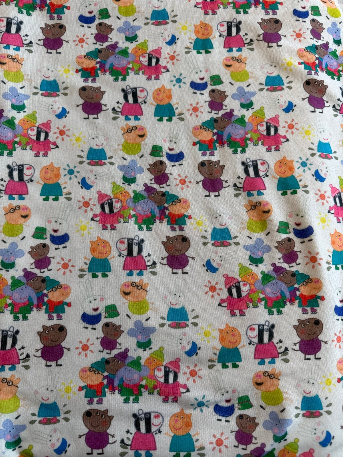 Peppa Pig jersey stof, 2 meter, rookvrij huis, Overige materialen, Meerkleurig, Ophalen of Verzenden, Nieuw