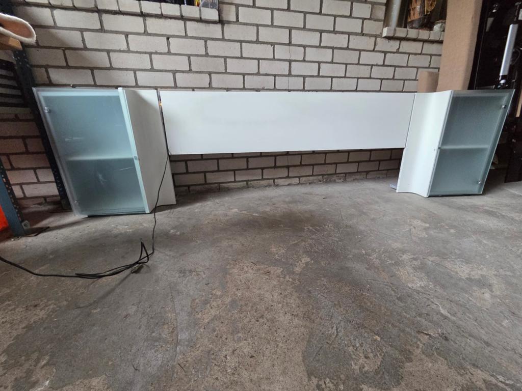 Auping achterwand & nachtkastjes met verlichting type 557D, Ophalen, 65 cm of meer, 70 cm of meer