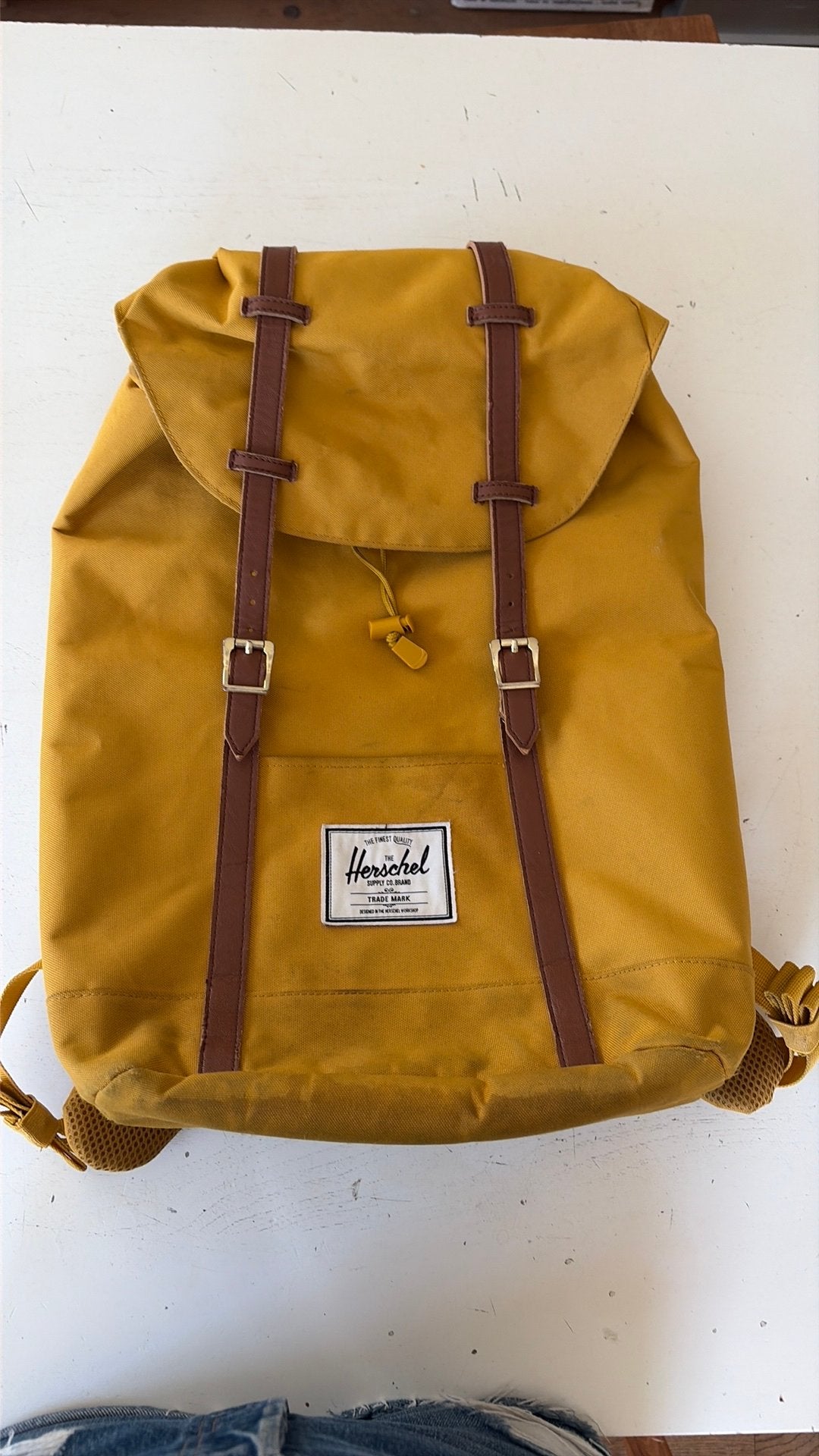 Herschel Supply Co. rugzak mosterdgeel, Ophalen, Gebruikt, 40 cm of meer, Overige merken