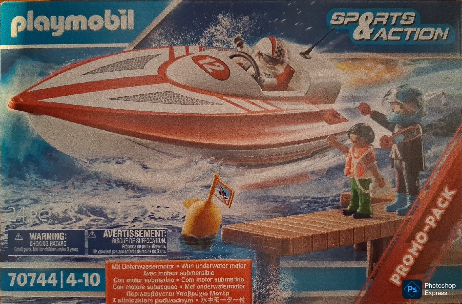 Sports & Action Speedboot Met Onderwatermotor 70744, Ophalen of Verzenden, Zo goed als nieuw, Complete set