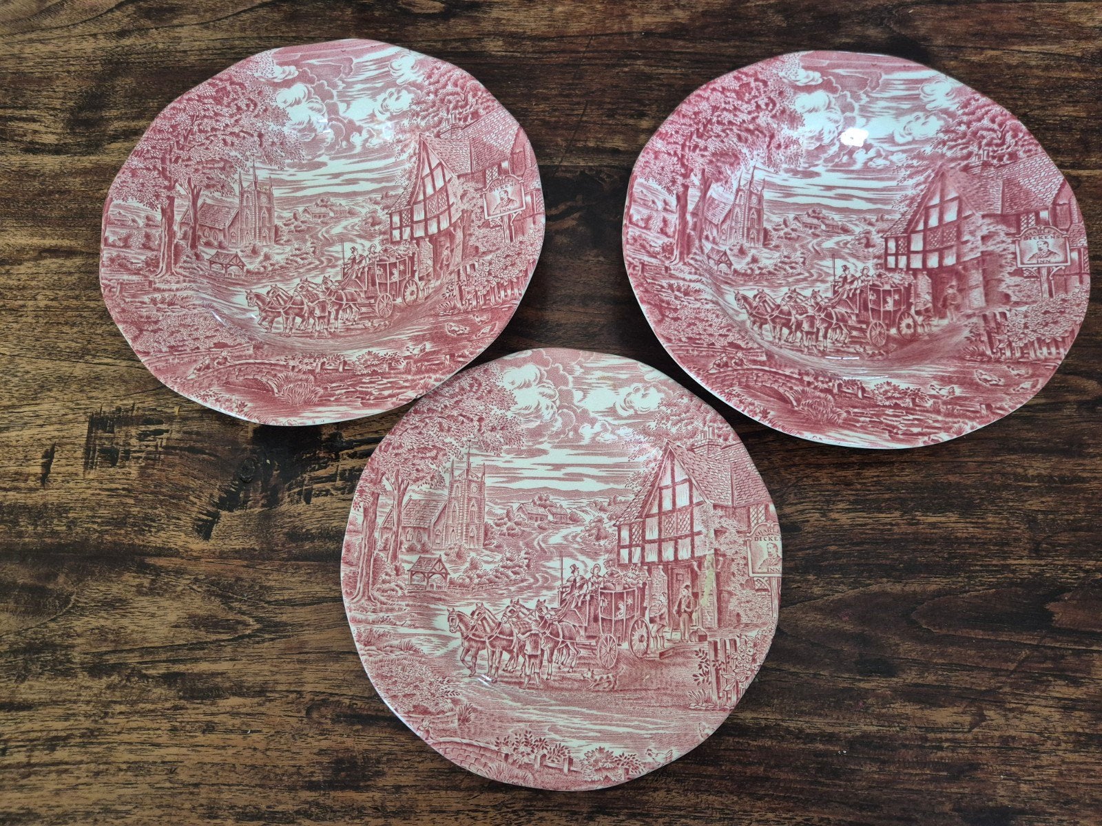 3 Enoch Wedgwood "Dickens Coaching Days"  borden, Ophalen of Verzenden