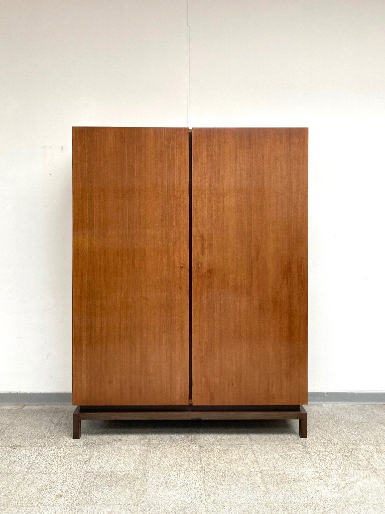 Vintage mid-century teak kledingkast, Ophalen, Met deur(en), Gebruikt, Duitsland