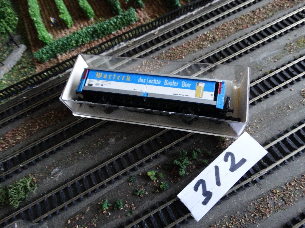 N-Spoor: FLM 8337. Adv 312: Warteck het echte Basel Bier., Wagon, Ophalen of Verzenden, Zo goed als nieuw, Fleischmann