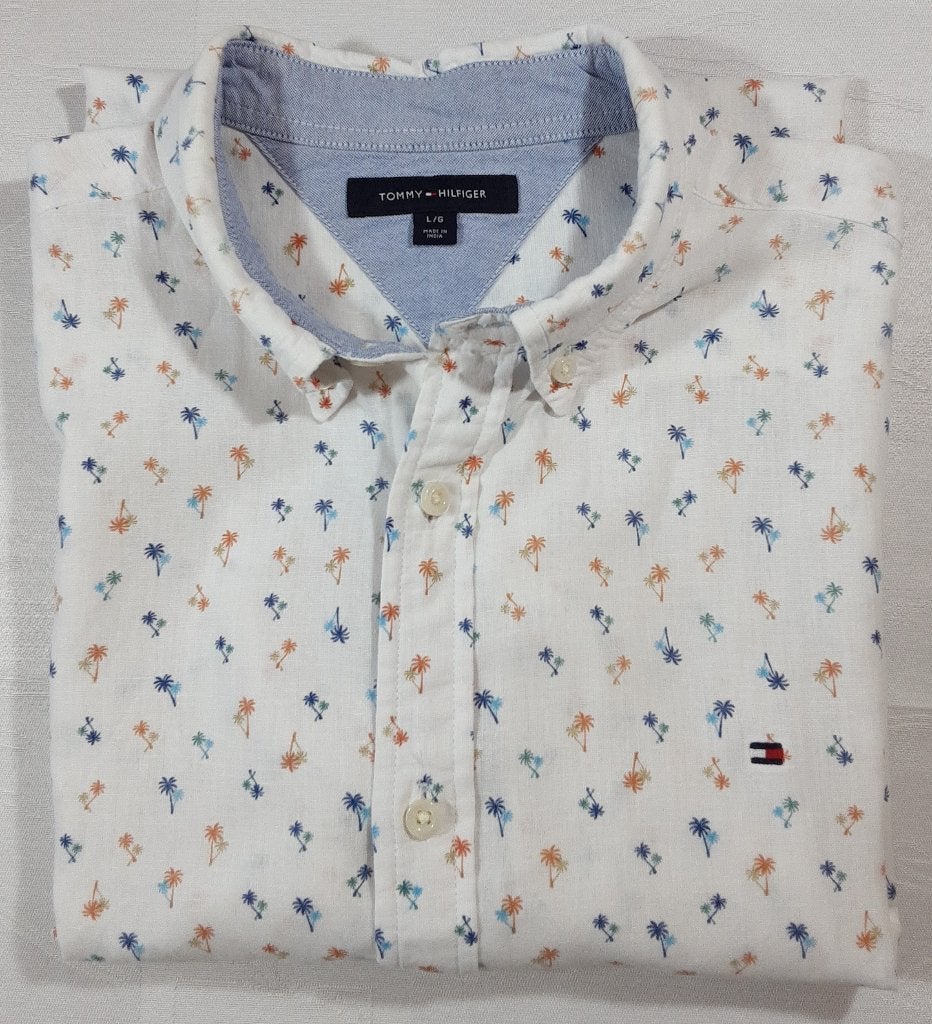 Tommy Hilfiger overhemd, Kleding | Heren, Overhemden, Verzenden, Zo goed als nieuw, Wit, Overige halswijdtes