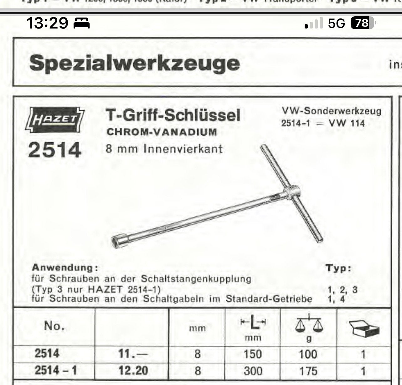 Hazet 2514-1 vw tool, Ophalen of Verzenden, Zo goed als nieuw