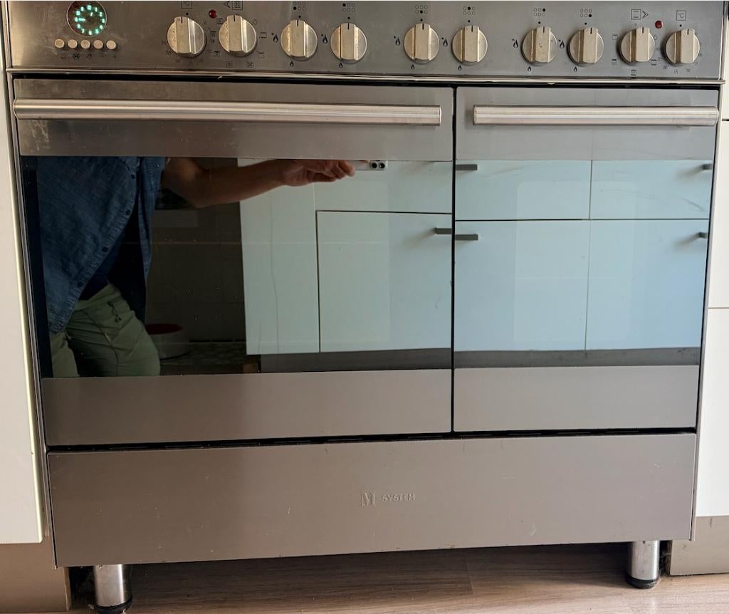 6pits gasstel met 2 ovens, Ophalen, Gebruikt, 60 cm of meer, Gas