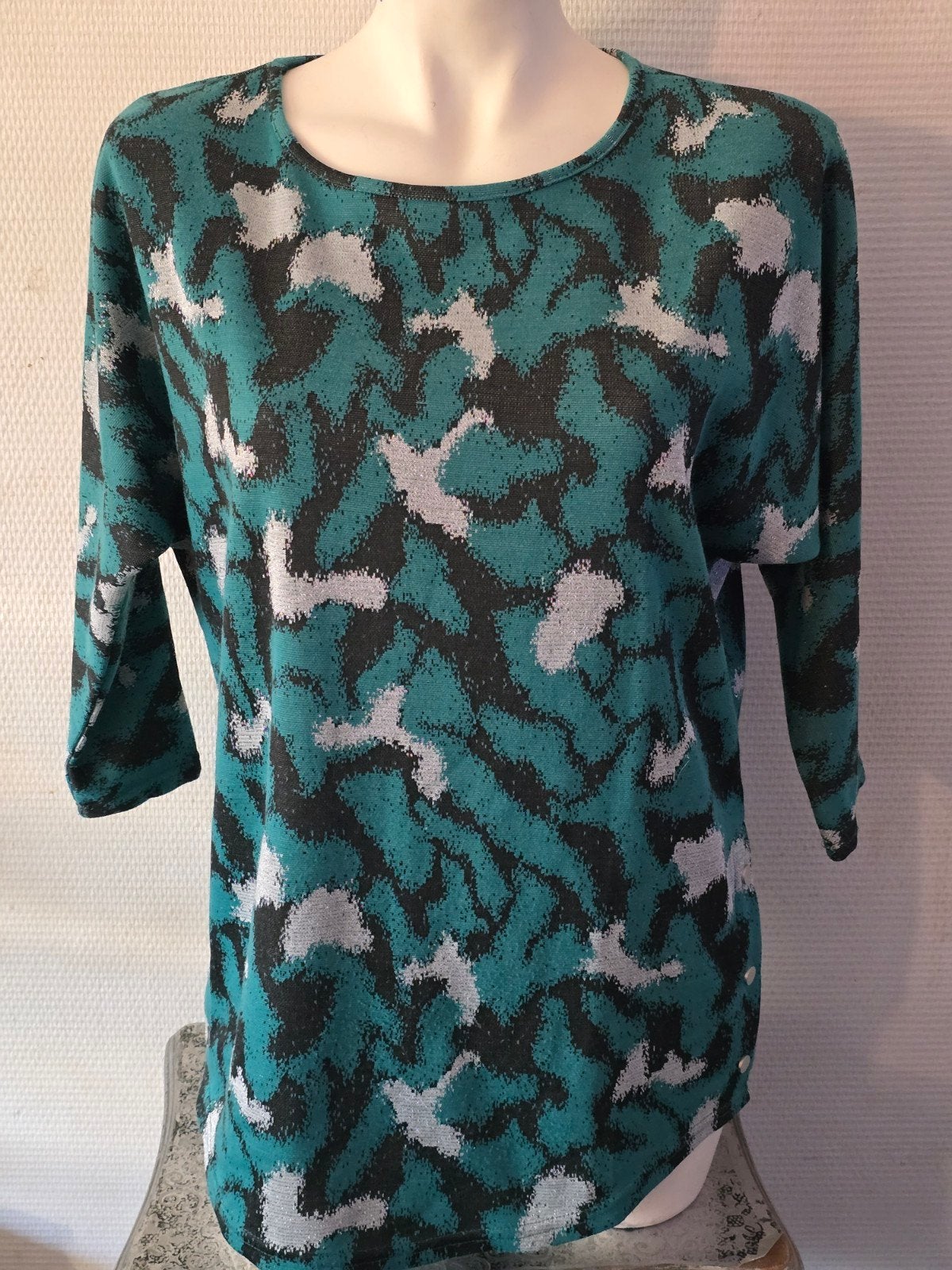 Norah trui maat 40 met 3/4 mouw en print, Maat 38/40 (M), Ophalen of Verzenden, Zo goed als nieuw, Norah