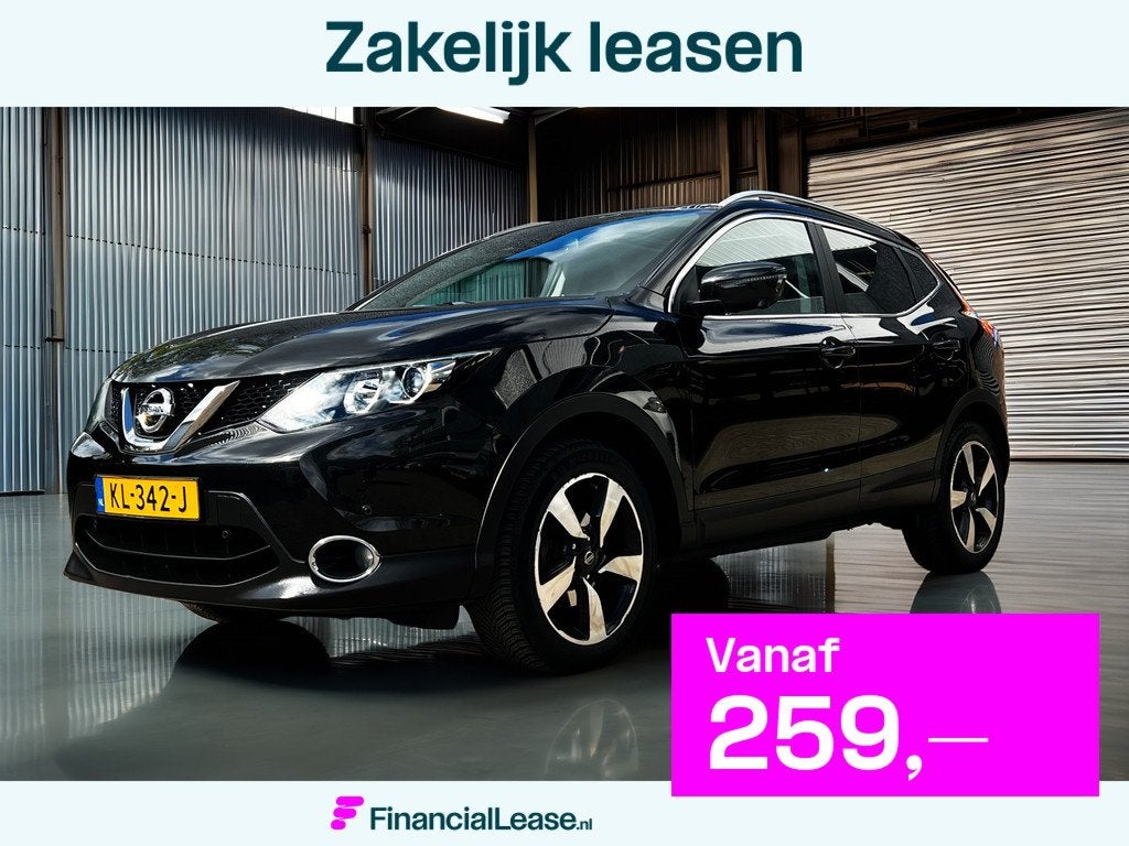 Nissan Qashqai 1.2 Connect Edition 3d cam_Trekh_Panoramadak, Gebruikt, 4 cilinders, 116 pk, Zwart
