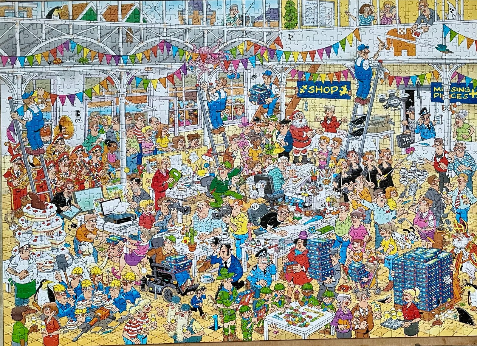 Jan v Haasteren 1000 st :10JAAR J V HAASTEREN SHOP., Ophalen of Verzenden, 500 t/m 1500 stukjes, Zo goed als nieuw, Legpuzzel