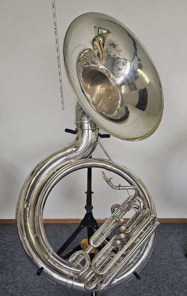 Jupiter JSP-1110 S 4 valve BBb Sousafoon Silver Plated, Ophalen, Gebruikt, Koperblazer