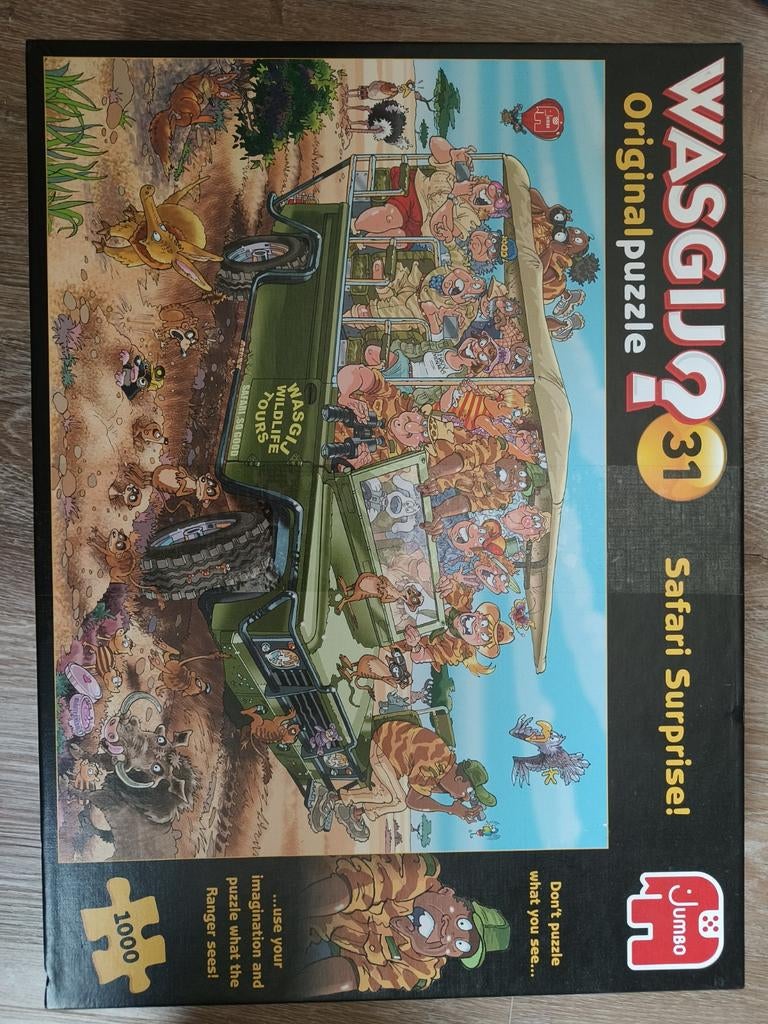Wasgij puzzel. 1000 stukjes. Safari surprise., Ophalen, 500 t/m 1500 stukjes, Zo goed als nieuw
