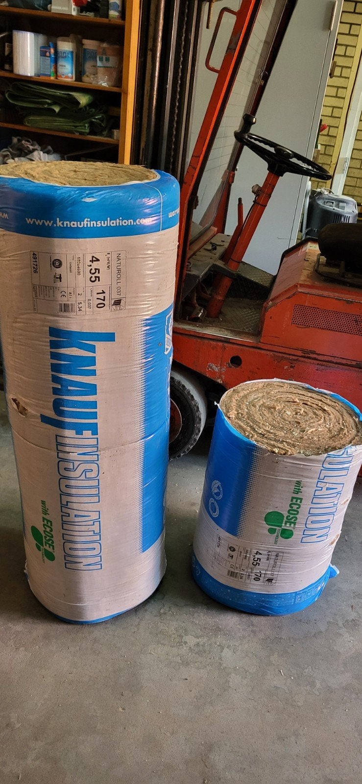 Nieuw Knauf Naturoll 037 Glaswol isolatie 170mm, 8m2, 13.8m, Ophalen, Dakisolatie, 12 cm of meer, Nieuw