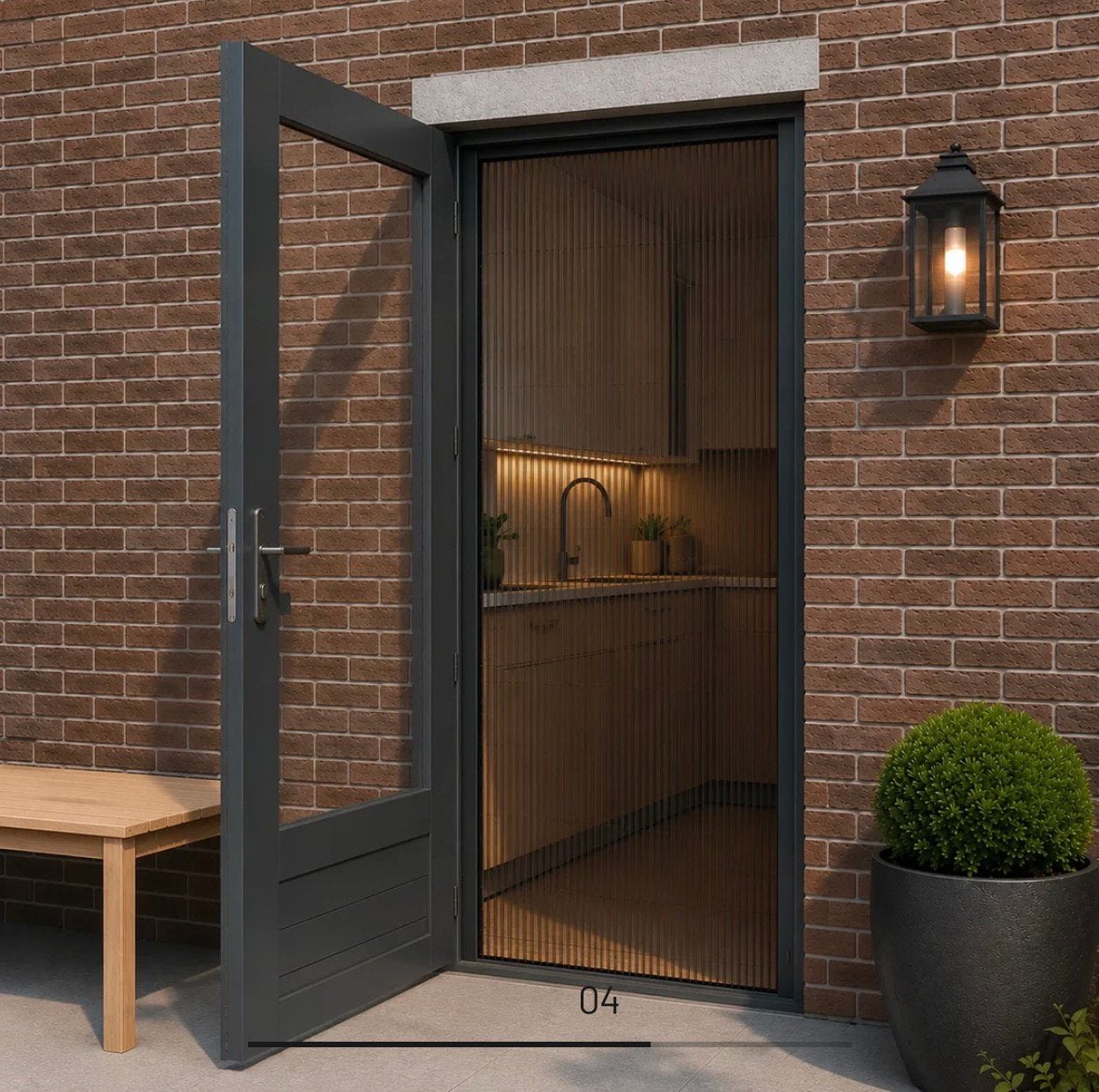 Plissé schuifhordeur – Nieuw – Zwart RAL 9005, Ophalen, Zwart, 92 cm, Nieuw