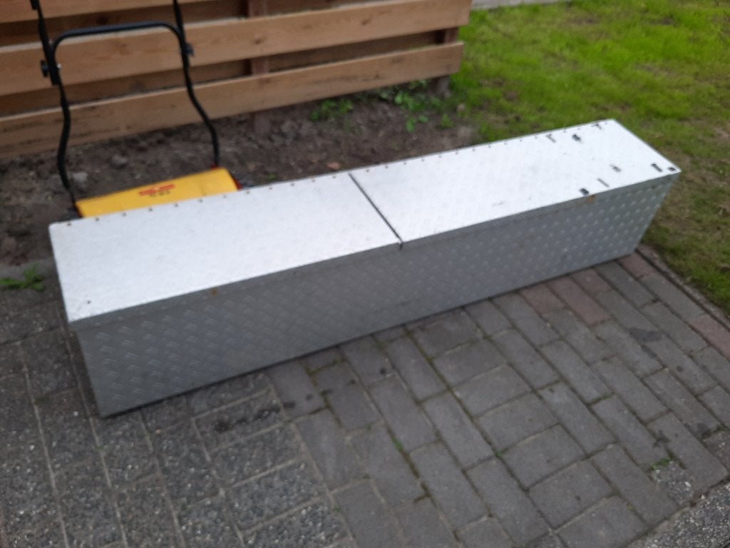 Aluminium gereedschapskist / opbergbox voor bus of aanhanger, Ophalen, Gebruikt, -, -