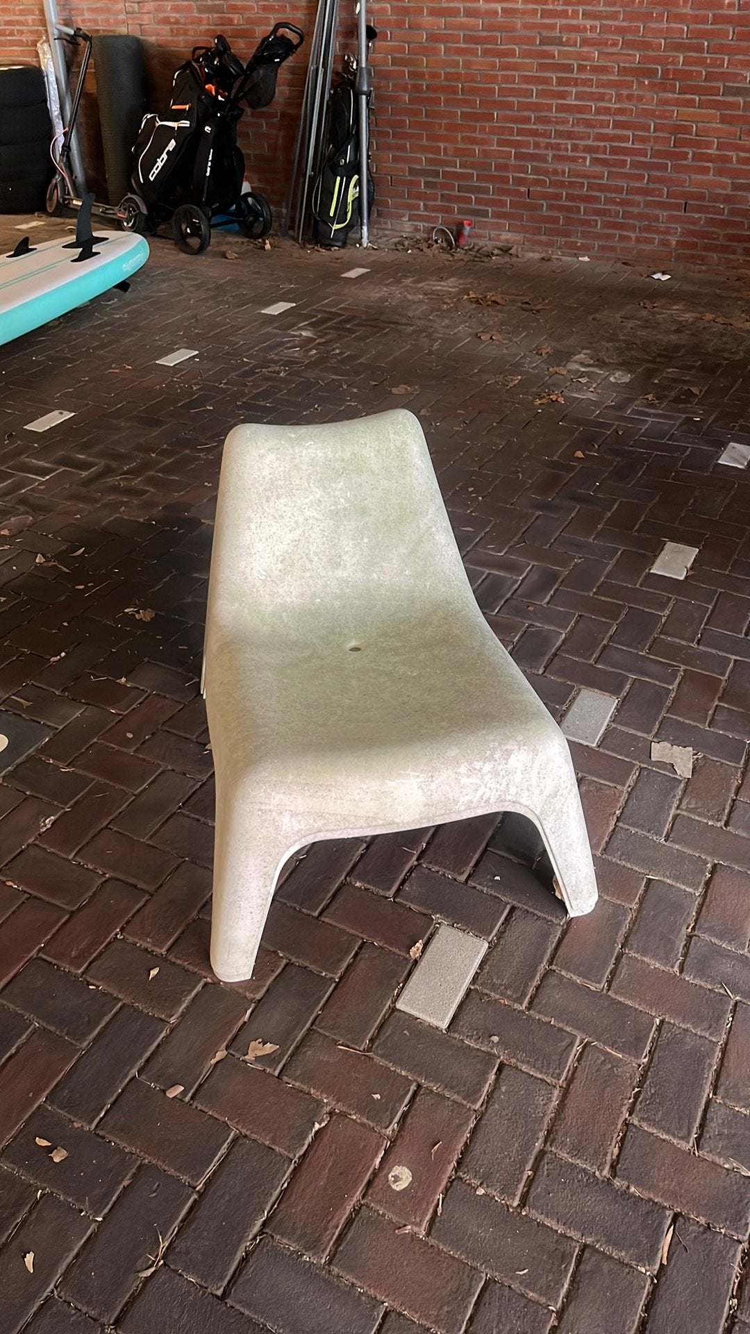 IKEA PS VÅGÖ 2x Witte Loungestoel / Tuinstoel, Tuin en Terras, Tuinstoelen, Ophalen, Gebruikt, Kunststof